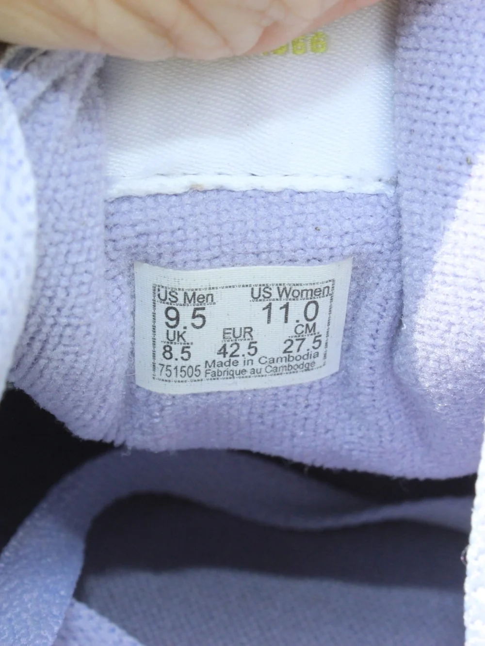 Vans Men's Lavender Suede Low-Top Sneakers with White Midsole